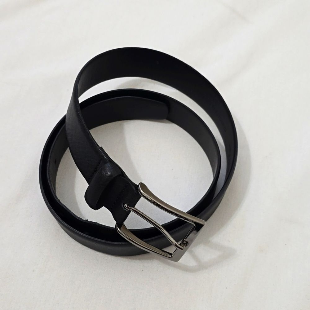 Hugo Boss Mens Black Leather Belt‎
